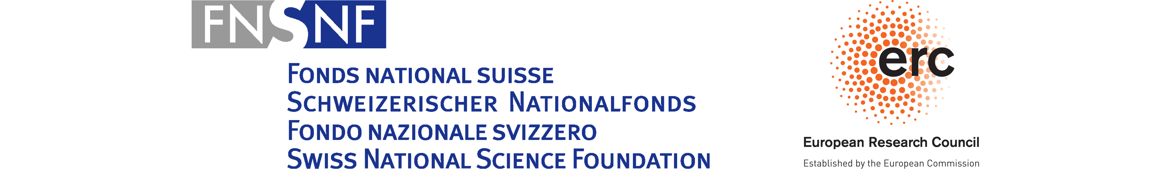 Swiss National Science Foundation Logo / European Research Council Logo