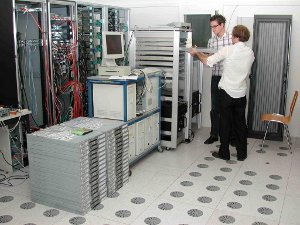 Figure 3: Work on the local computing cluster in Bern.
