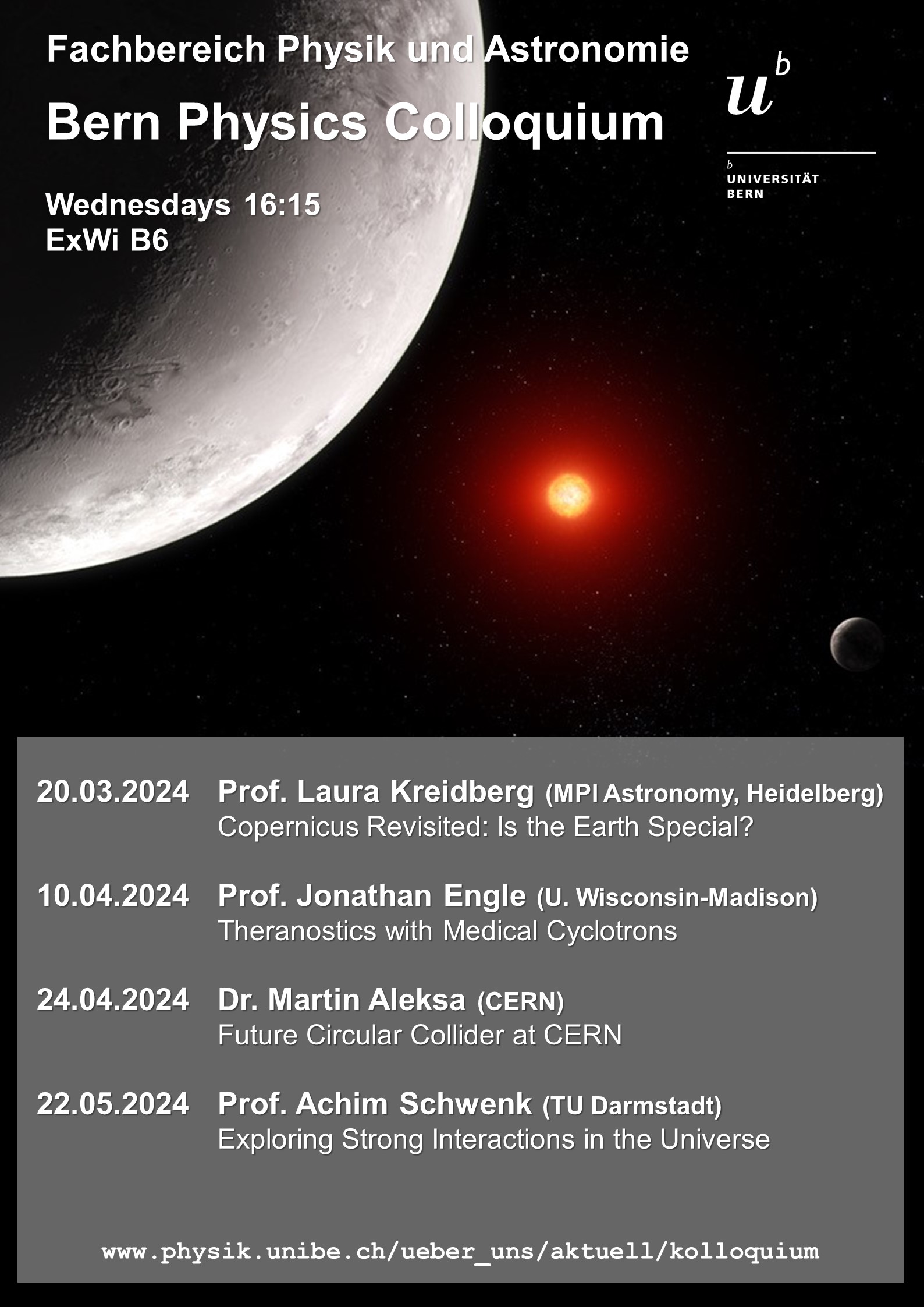 Program for the Bern Physics Colloquium