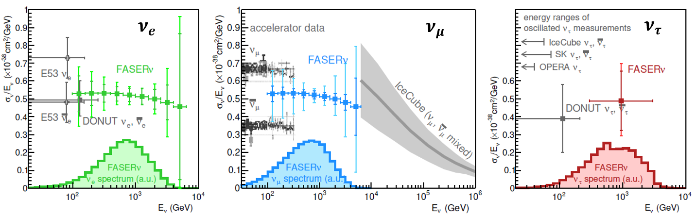 FASERnu measurement graphs