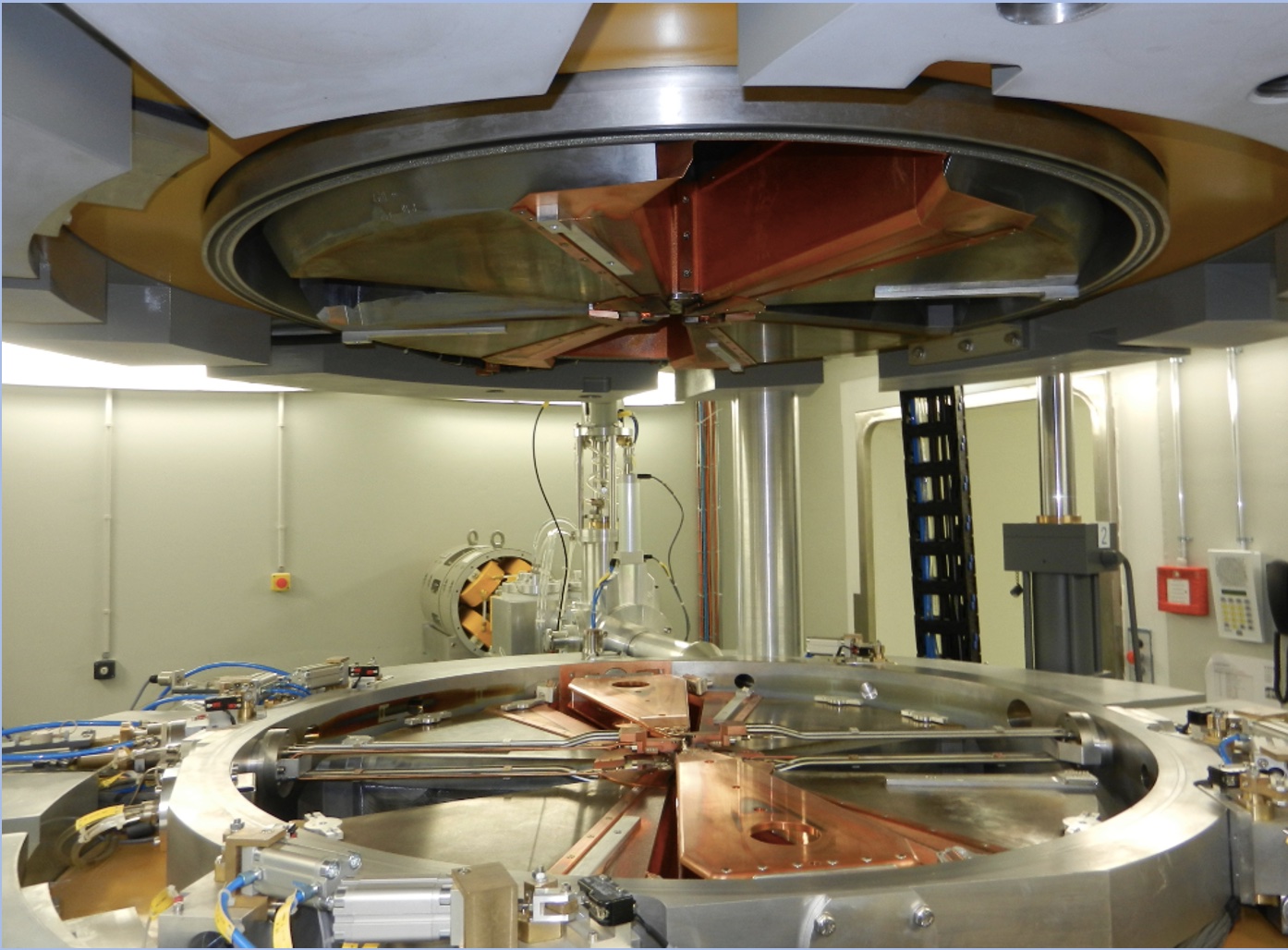 View of the open cyclotron at Insel Spital in Bern