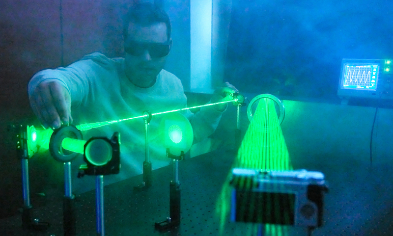 Green laser setup in our lab 20.09.2022