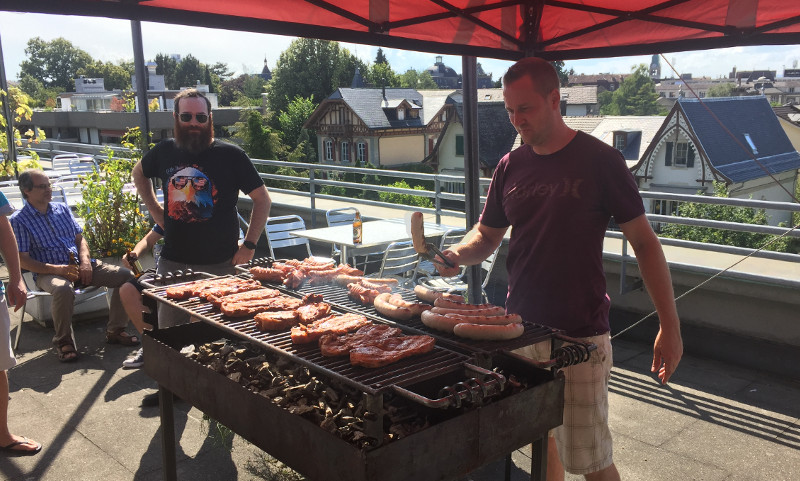 LHEP BBQ on the ExWi-Roof 04.07.2018