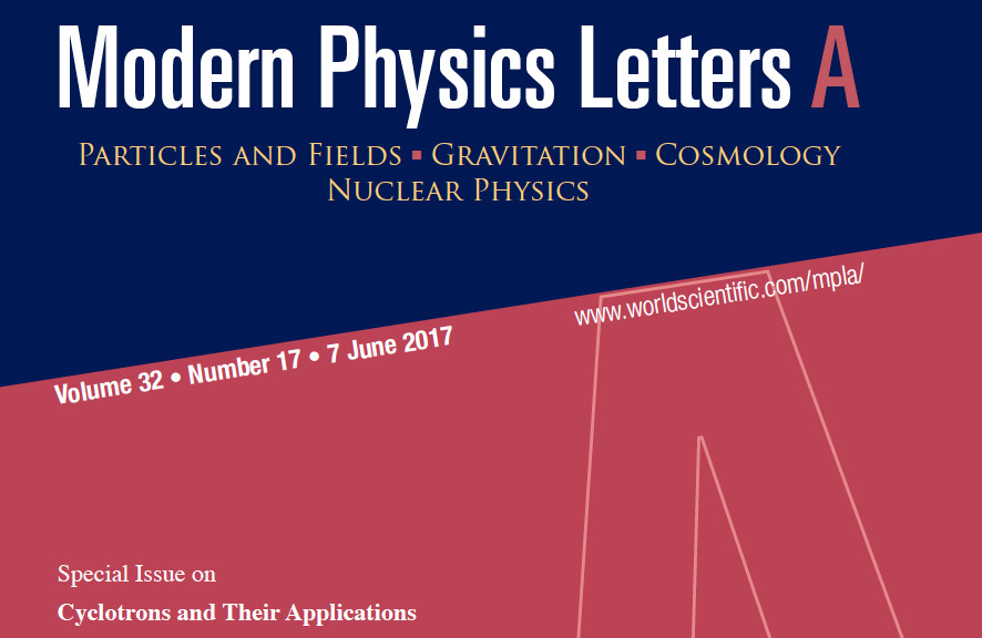 Modern Physics Letters A frontpage